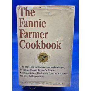 1965 Fannie Farmer Cookbook 11th Edition Hardcover Dust Jacket